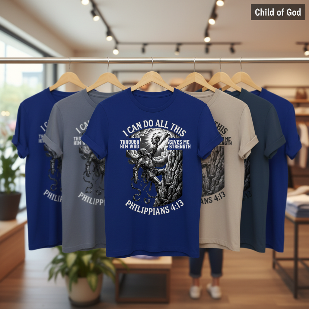 Philippians 4:13 Warrior Strength T-Shirt_boutique_rack