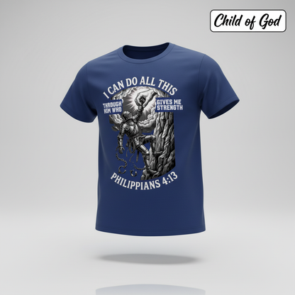 Philippians 4:13 Warrior Strength T-Shirt_3d_float