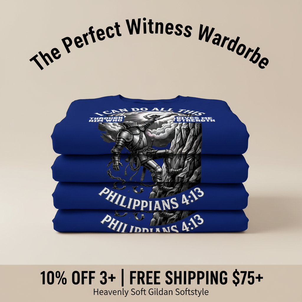 Philippians 4:13 Warrior Strength T-Shirt_stacked_promotion