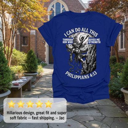 Philippians 4:13 Warrior Strength T-Shirt_review_5star