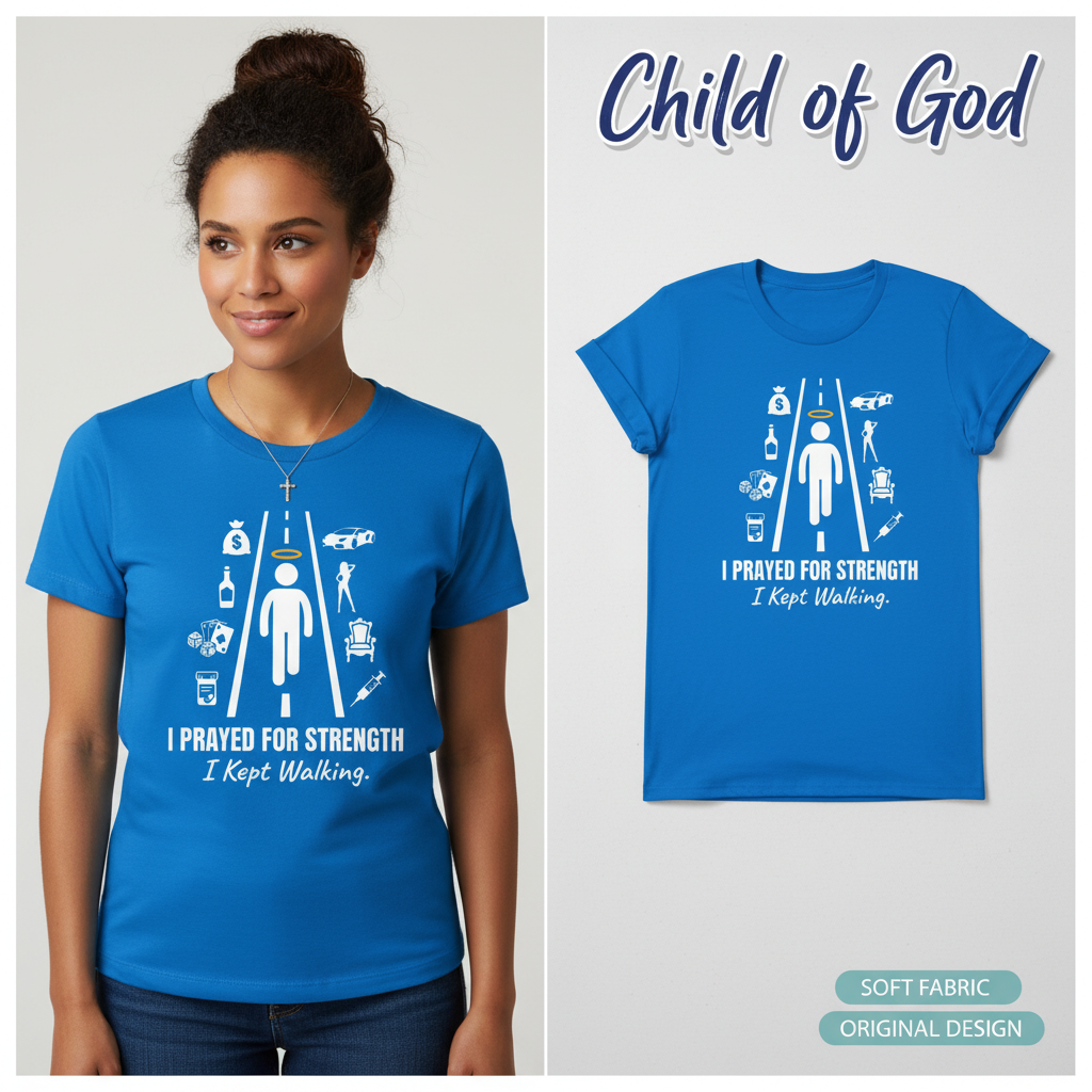 I Prayed for Strength T-Shirt_model_flat