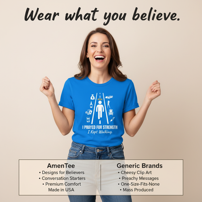 I Prayed for Strength T-Shirt_product_table