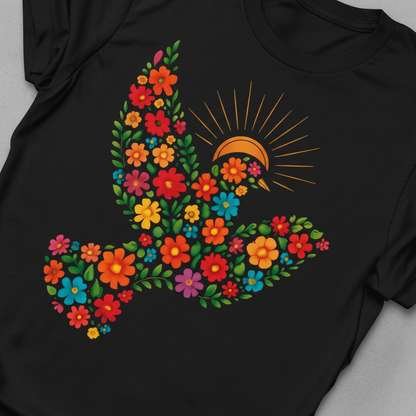 Floral Dove of Peace T-Shirt_extreme_za