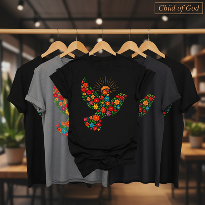 Floral Dove of Peace T-Shirt_boutique_rack