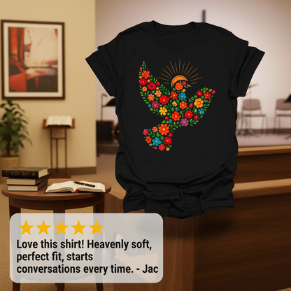 Floral Dove of Peace T-Shirt_review_5star