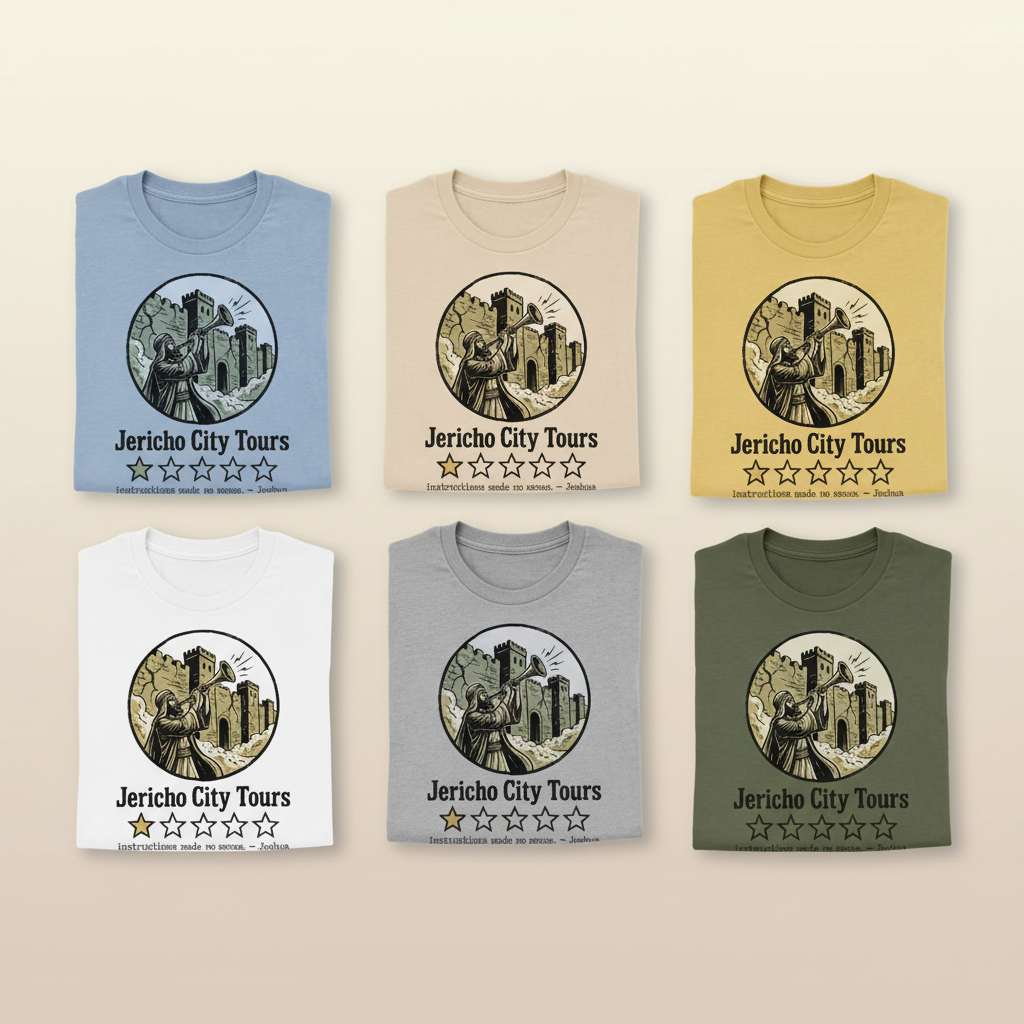 Jericho City Tours T-Shirt_6color_grid