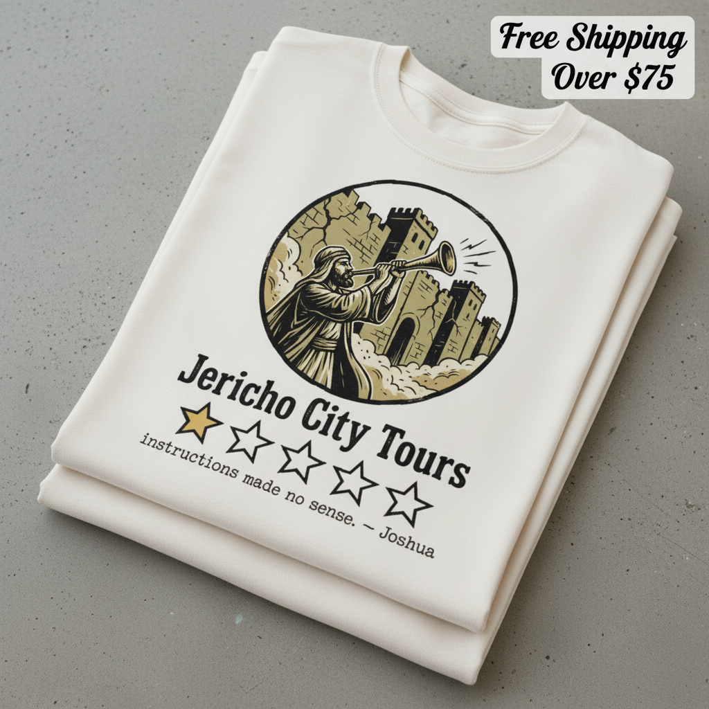 Jericho City Tours T-Shirt_stacked_flatlay