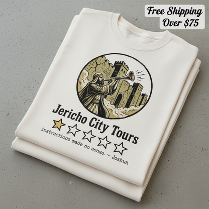 Jericho City Tours T-Shirt_stacked_flatlay