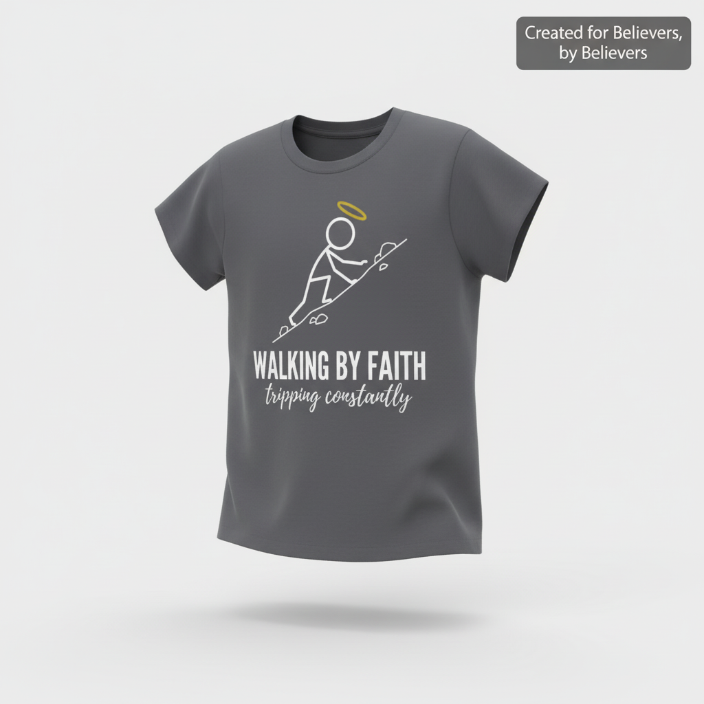 Walking by Faith T-Shirt_3d_float