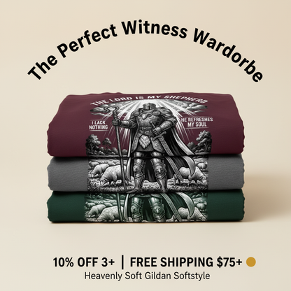 The Lord Is My Shepherd Warrior T-Shirt_stacked_promotion