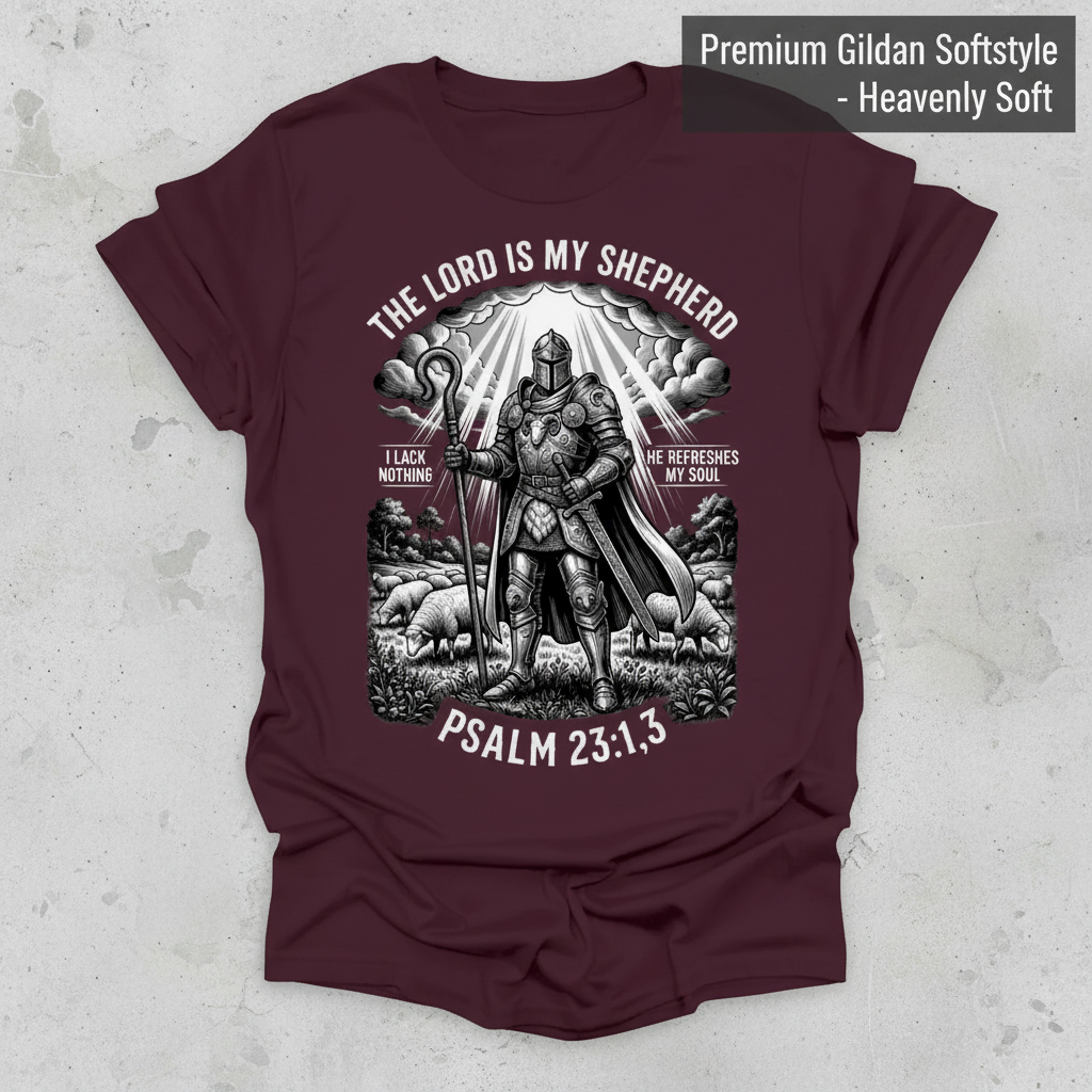 The Lord Is My Shepherd Warrior T-Shirt_clean