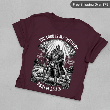 The Lord Is My Shepherd Warrior T-Shirt_fold_tilt