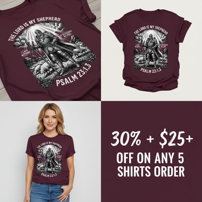 The Lord Is My Shepherd Warrior T-Shirt_4_panel