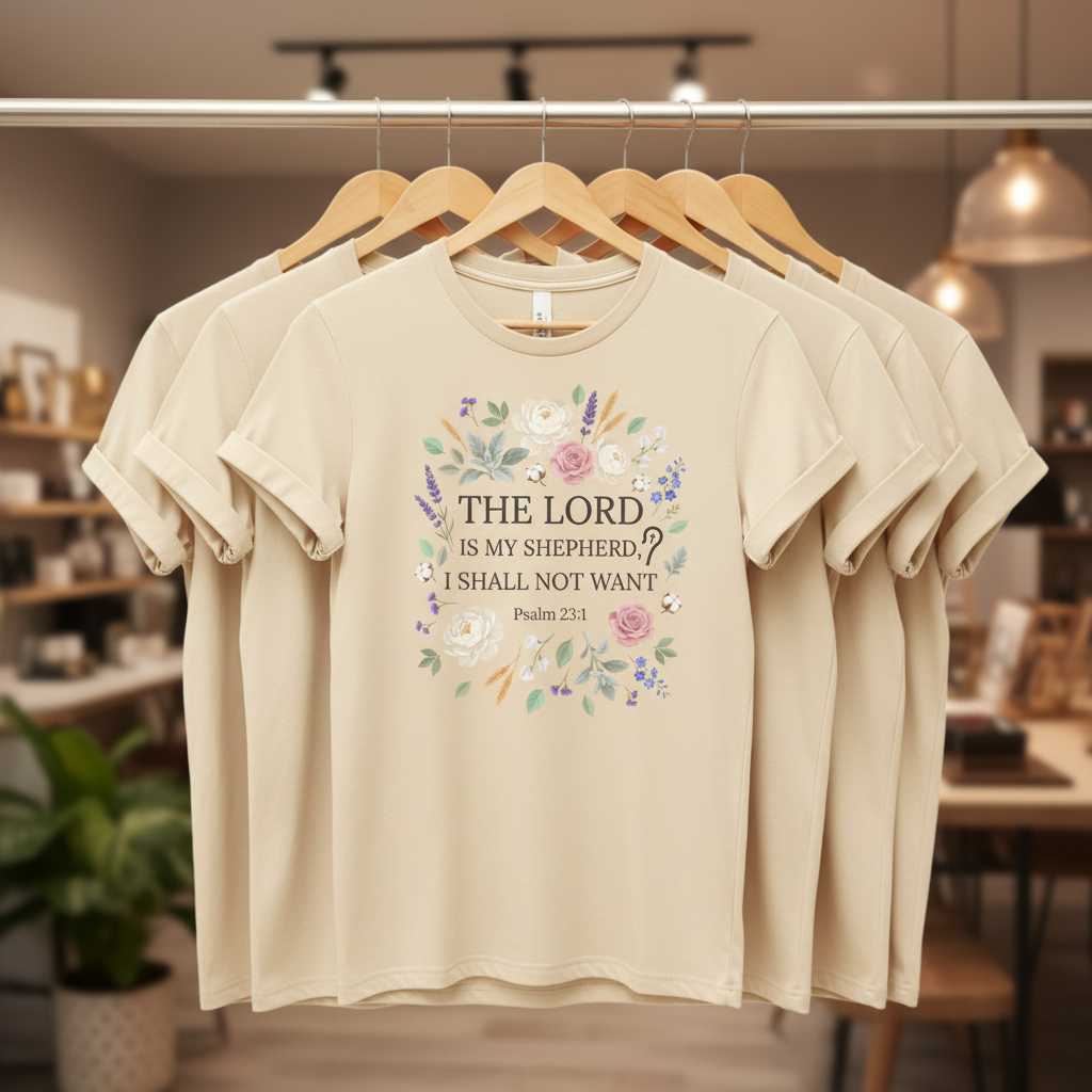 The Lord Is My Shepherd T-Shirt_boutique_rack