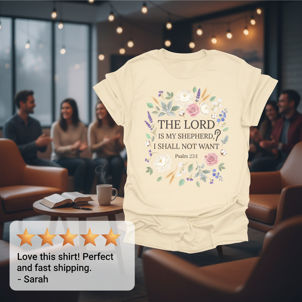 The Lord Is My Shepherd T-Shirt_review_5star