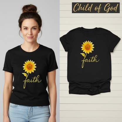 Sunflower Faith T-Shirt_model_flat
