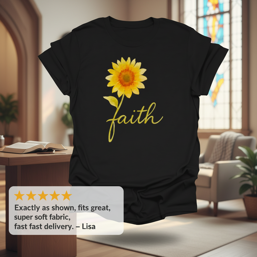 Sunflower Faith T-Shirt_review_5star
