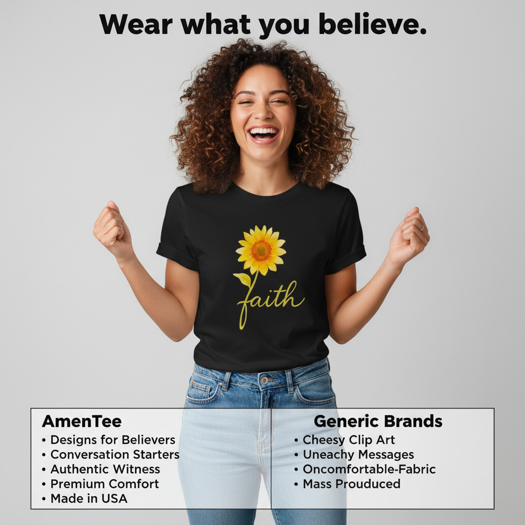 Sunflower Faith T-Shirt_product_table