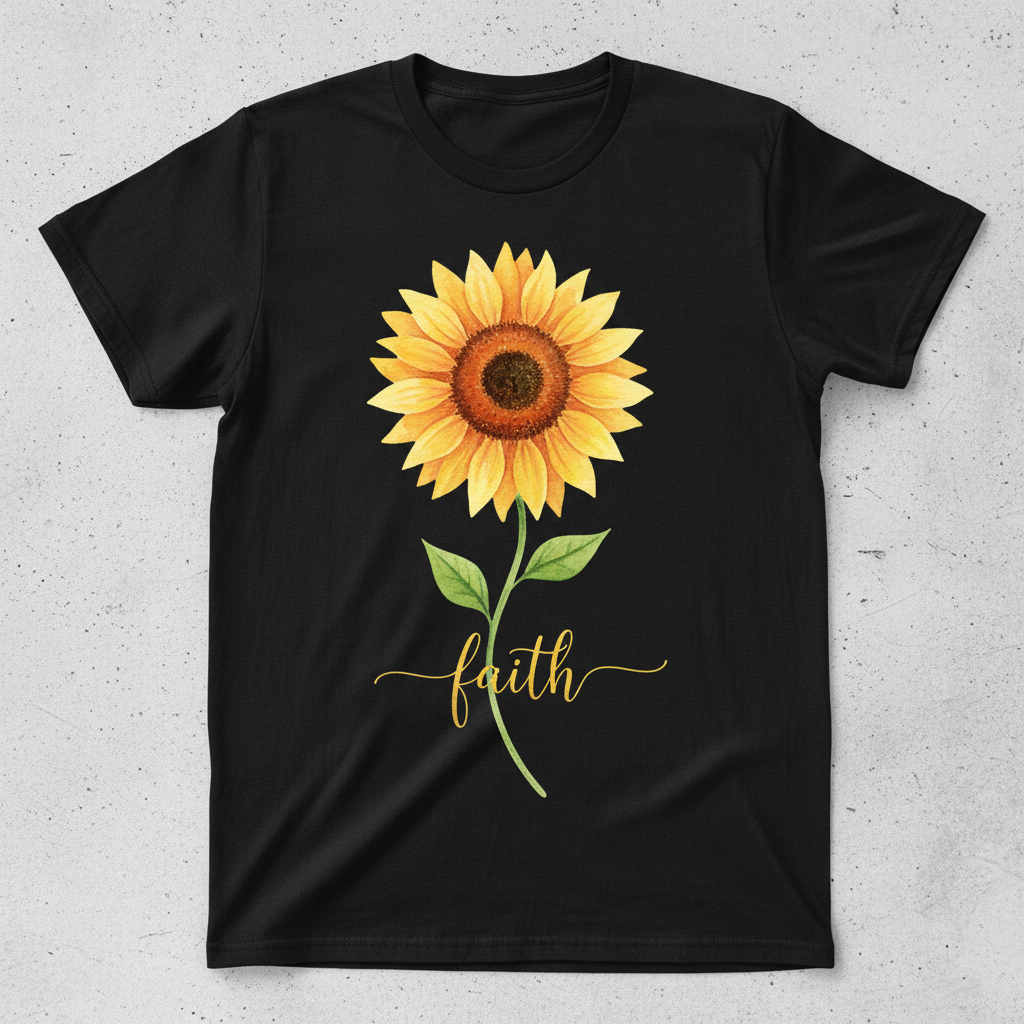 Sunflower Faith T-Shirt_dual_model_life