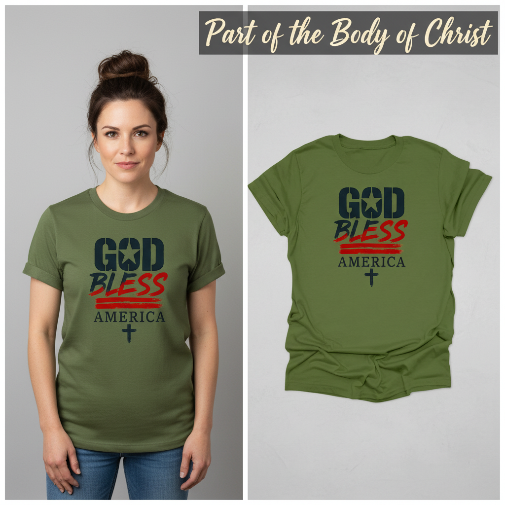 God Bless America T-Shirt_model_flat
