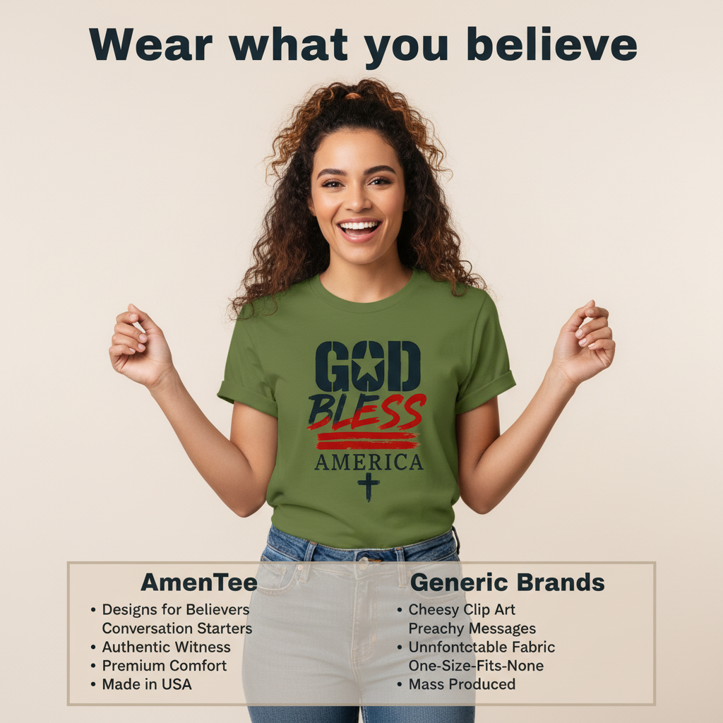 God Bless America T-Shirt_product_table