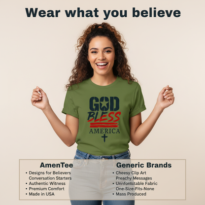 God Bless America T-Shirt_product_table