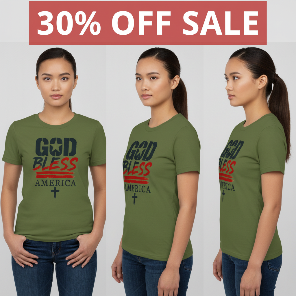 God Bless America T-Shirt_triple_model