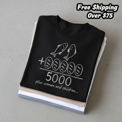 Miracle of 5000 T-Shirt_stacked_flatlay