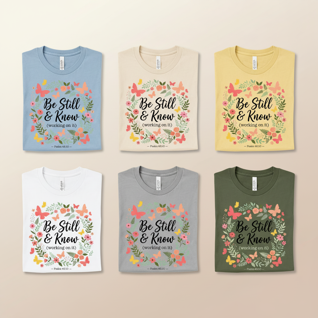 Be Still & Know T-Shirt_6color_grid