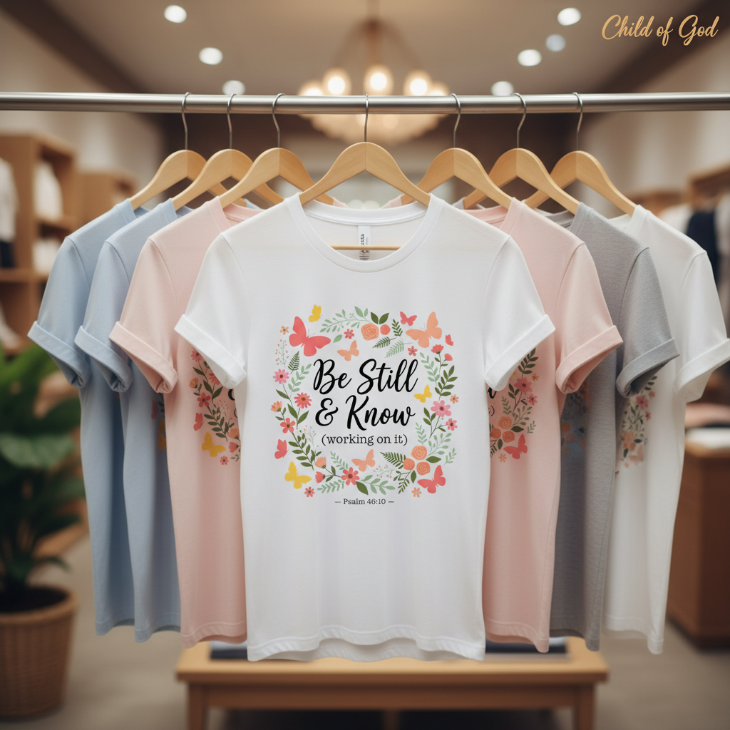 Be Still & Know T-Shirt_boutique_rack