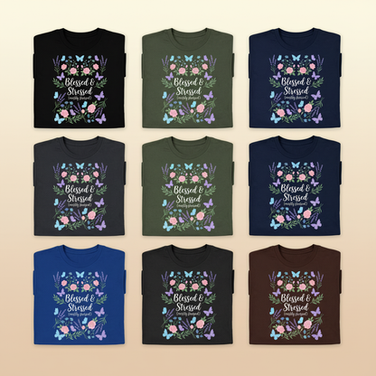 Blessed & Stressed T-Shirt_6color_grid