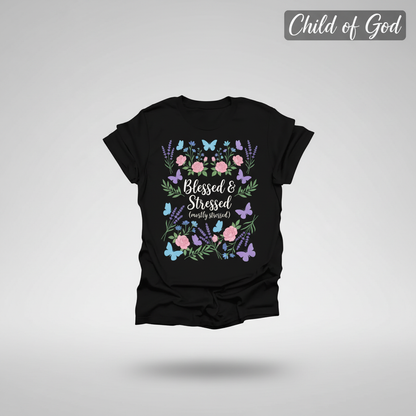 Blessed & Stressed T-Shirt_3d_float