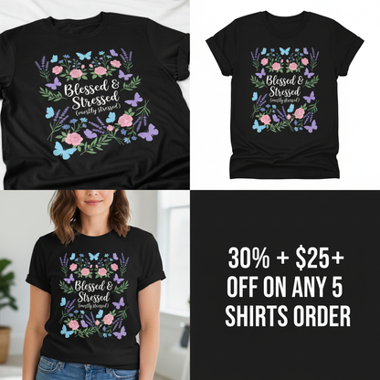 Blessed & Stressed T-Shirt_4_panel