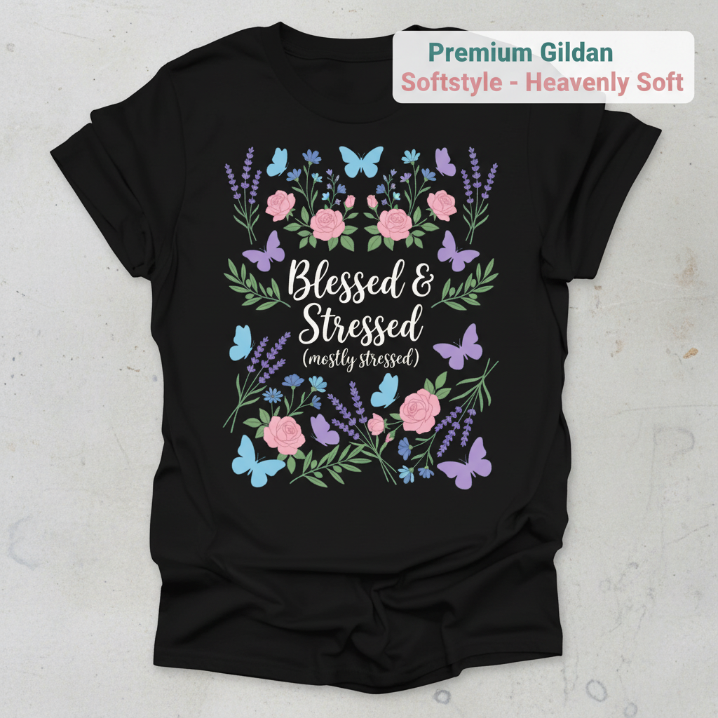 Blessed & Stressed T-Shirt_clean