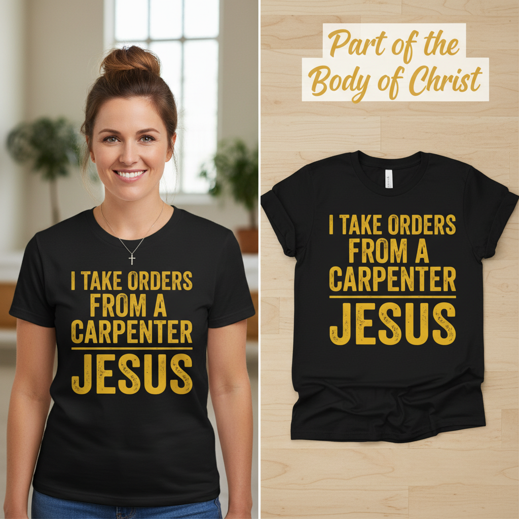 Orders From a Carpenter T-Shirt_model_flat