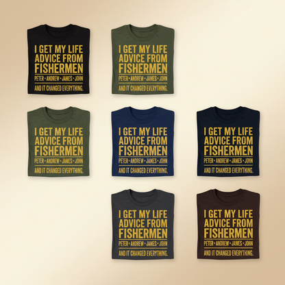 Life Advice from Fishermen T-Shirt_6color_grid