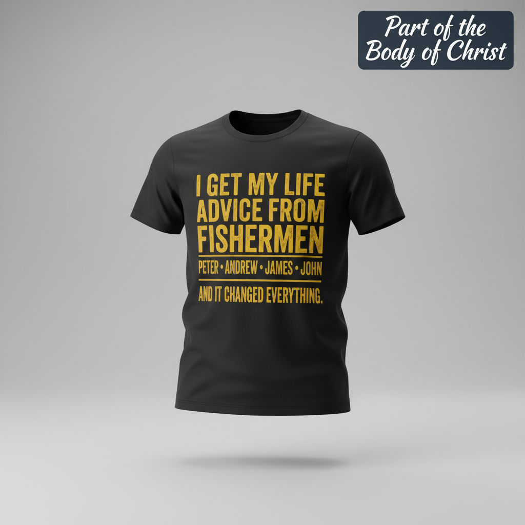 Life Advice from Fishermen T-Shirt_3d_float