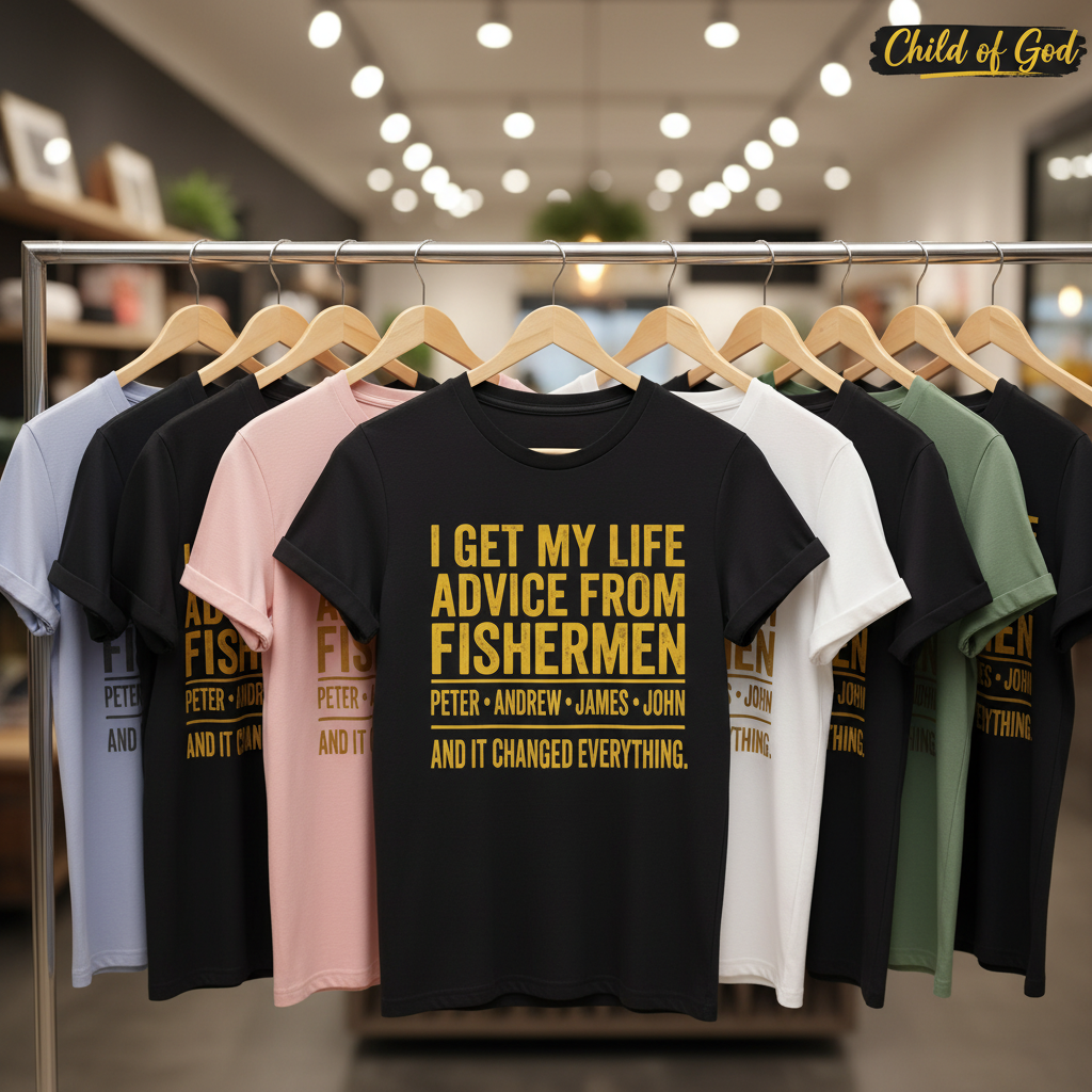 Life Advice from Fishermen T-Shirt_boutique_rack