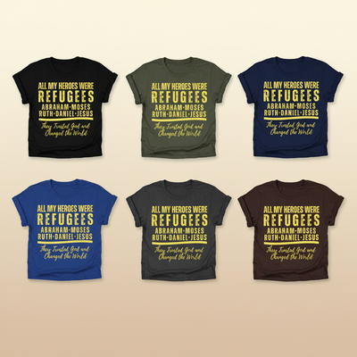 Heroes of Faith Refugees T-Shirt_6color_grid