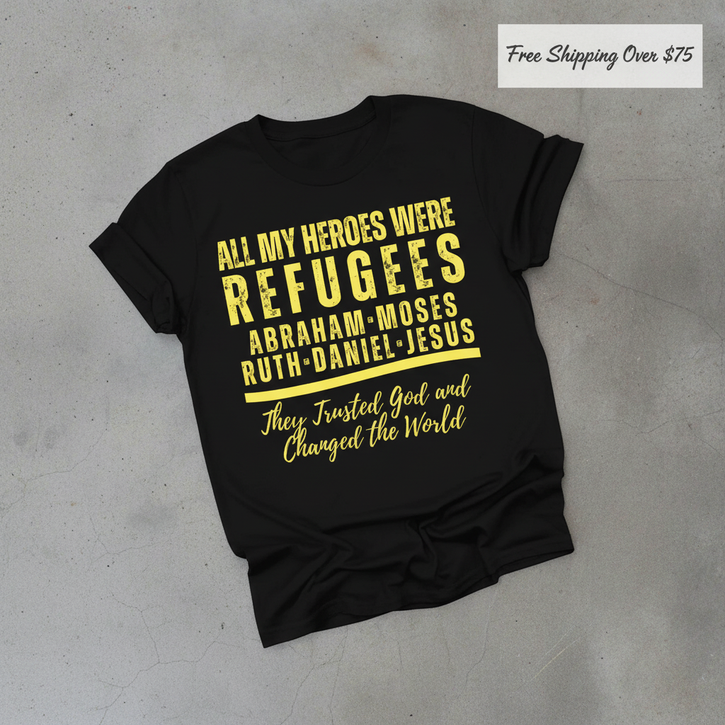 Heroes of Faith Refugees T-Shirt_fold_tilt