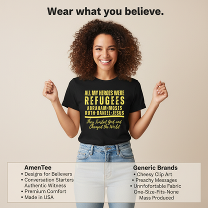 Heroes of Faith Refugees T-Shirt_product_table