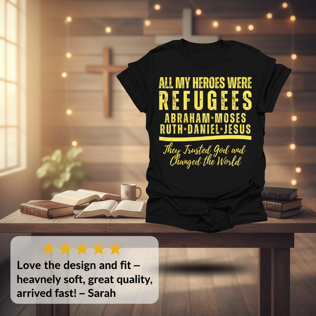 Heroes of Faith Refugees T-Shirt_review_5star