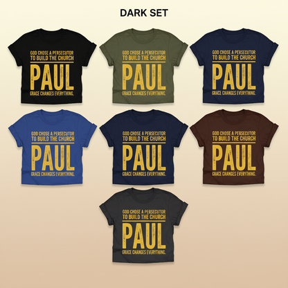 Grace Changes Everything Paul T-Shirt_6color_grid