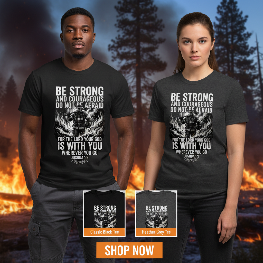 Firefighter Courage T-Shirt_dual_model_life