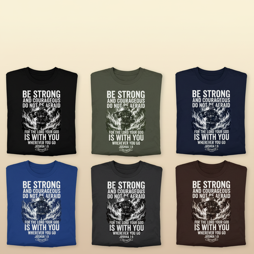 Firefighter Courage T-Shirt_6color_grid
