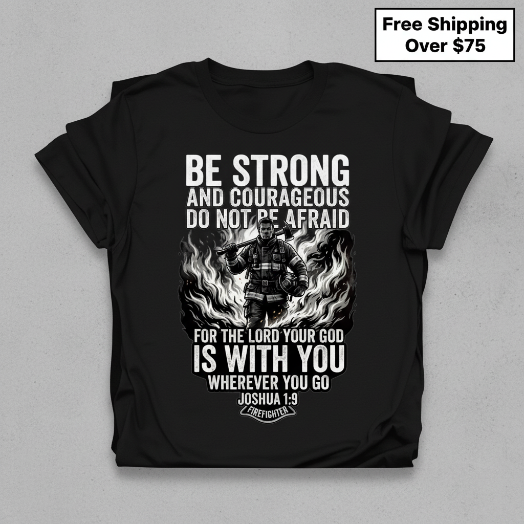 Firefighter Courage T-Shirt_stacked_flatlay
