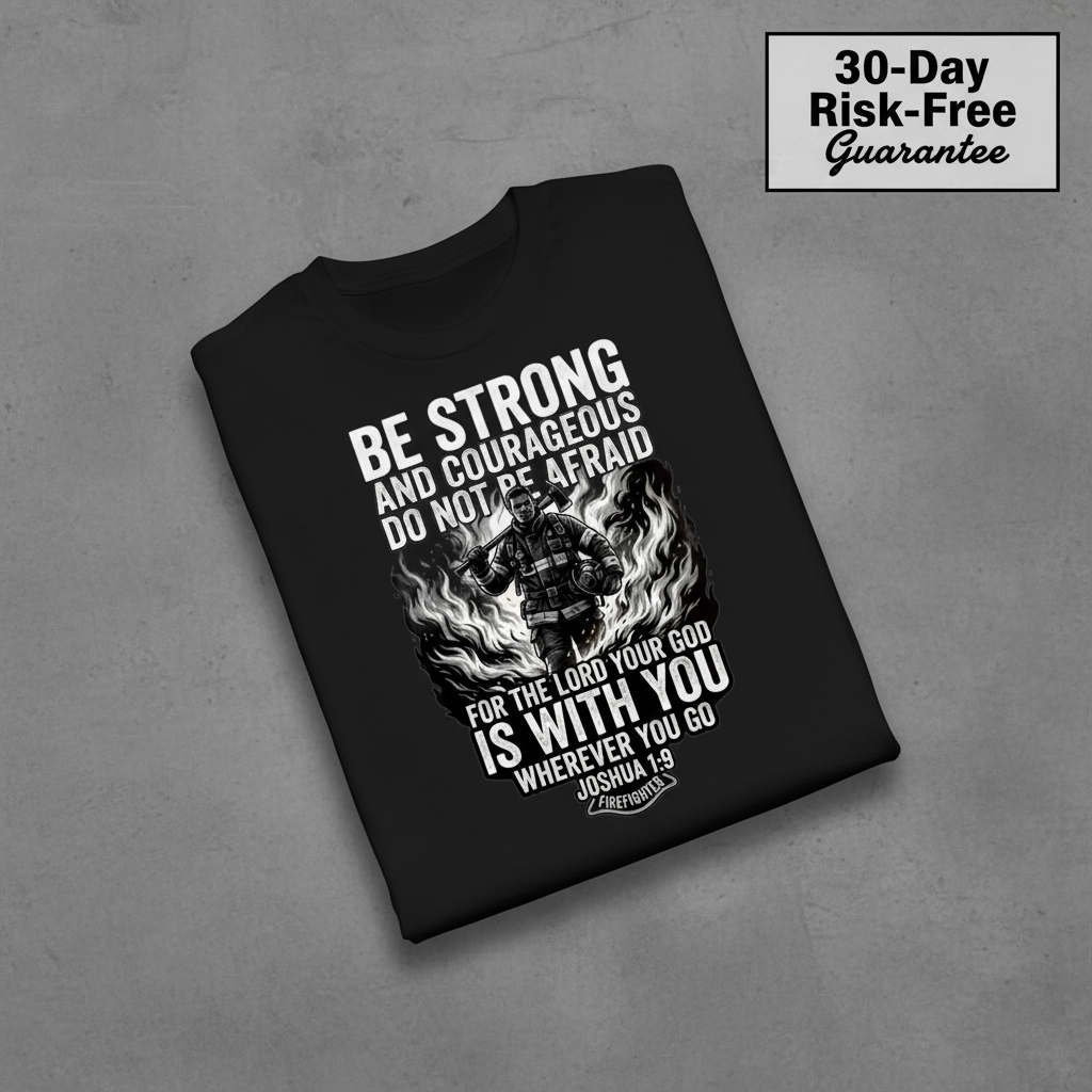 Firefighter Courage T-Shirt_fold_tilt