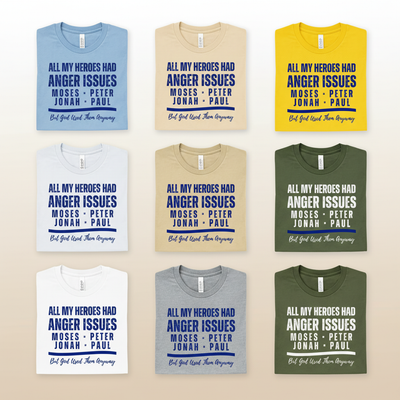 Anger Issues Heroes T-Shirt_6color_grid