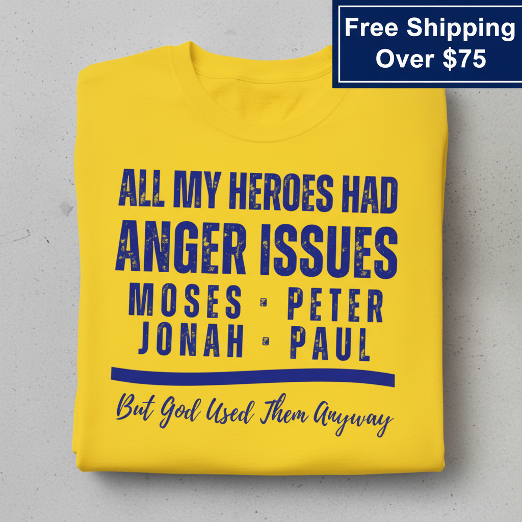 Anger Issues Heroes T-Shirt_stacked_flatlay
