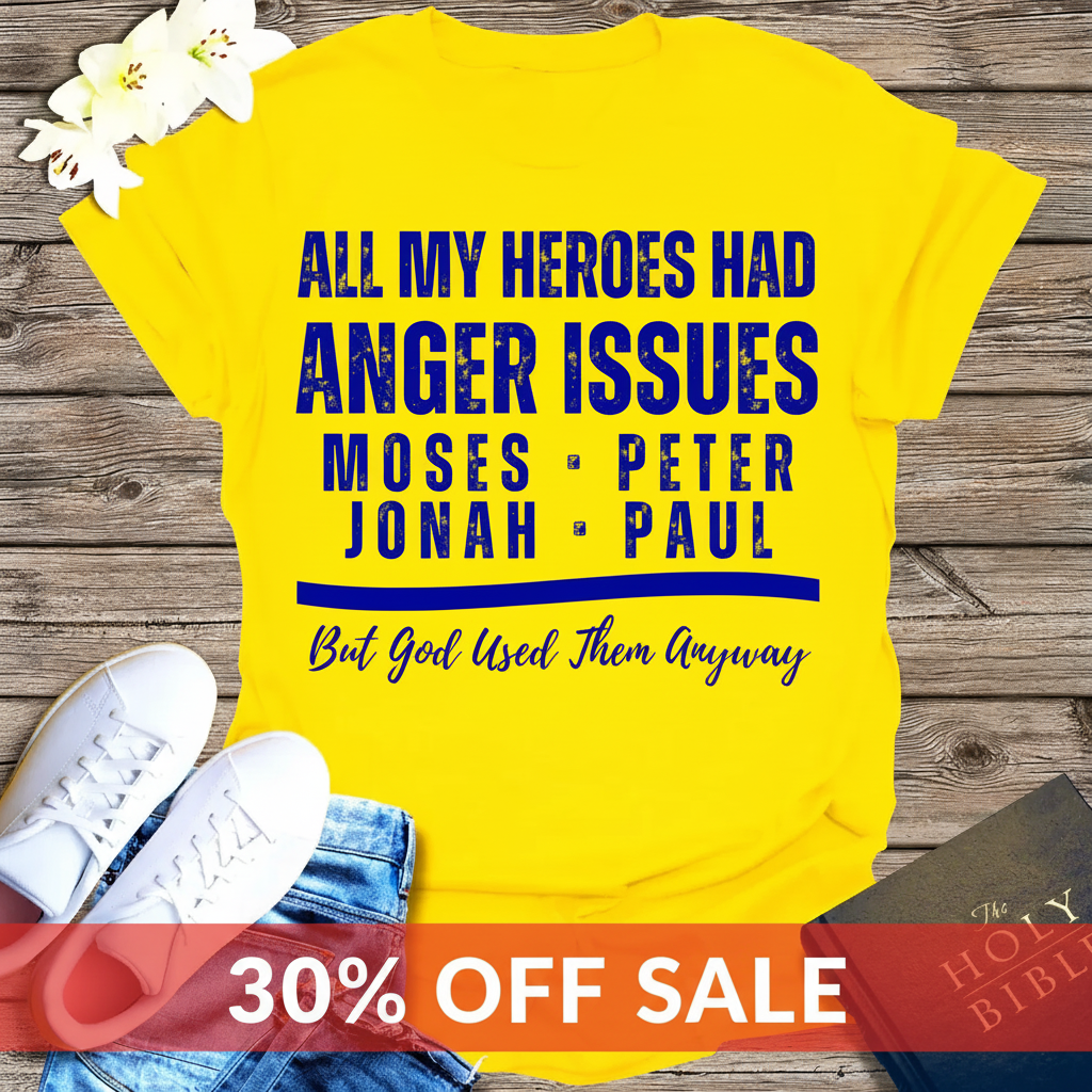 Anger Issues Heroes T-Shirt_triple_model
